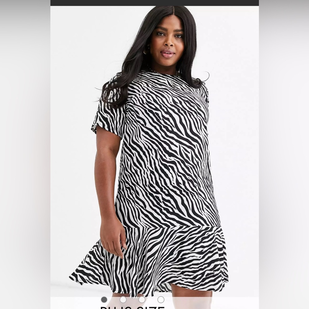 AX Paris Curve Zebra shift dress